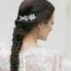 Bridal hair comb, crystal hair comb, petals hair comb, bridal hair accessories , hair clip for bride , Swarovski white opal hair comb