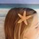 Sugar Starfish Hairclip - Natural, Silver or Gold - Sugar Beach Wedding Alligator Hair Clip - Flower girl flowergirl Barrette Pin Mermaid
