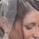 Bridal Veil Set, Tulle 11" Birdcage Veil with Lace Head Piece, Wedding Veil and Paige Birdcage Fascinator