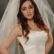 Fingertip Length Bridal Veil 2 Layers Light Ivory 36 Raw Edge Wedding Veil Double Layers White Illusion 72 Wide