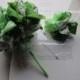 Vintage Fabric Flower Bouquet  * Sailor Green