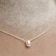 Single pearl necklace, pearl bridesmaid necklace, petite pearl necklace bridesmaid, June birthstone jewelry - Natalie