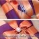 Romantic Satin Elite Ring Bearer Pillow...You Choose the Colors...SET OF 2...shown in eggplant purple/burnt orange