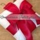 Pet Ring Bearer Pillow...Made in your custom wedding colors...shown in White/Scarlett Red