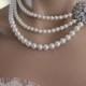 Bridal Necklace, Multi Strand Pearl Vintage Style, Wedding Necklace, Wedding Jewelry, Bridesmaid Jewelry AIMEE