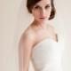 Wedding Veil, Fingertip Length Tulle Veil, Bridal Veil, Tulle Veil, 40 inches - Clara Style 7713