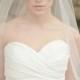 Wedding Veil, Circle Veil, Drop Veil, Elbow Length Veil with Blusher, Bridal Veil - Corrine Style 8613