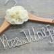 Personalized wedding hanger with date, custom bridal bride bridesmaid name hanger, custom wedding hanger,  personalized wedding dress hanger