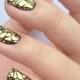 Golden Stained Glass Nails - Nail Art Ideas
