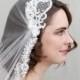 Juliet cap veil in  champagne, off white or ivory, 1930s Wedding Veil, 1920s wedding veil, catherdral length veil, chapel legth veil