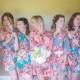 Bridesmaid robes, Set of 7,Gift for bride, kimono cardigan, maid of honor, flower girls robe, Matching floral, getting ready, gown robes