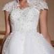 Chic Short Sleeves High Neck Lace Up Short Wedding Dress- AU$ 456.58 - DressesMallAU.com