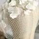 Vintage birdcage veil, Flower veil, Ivory headpiece, 1940s veil, vintage wedding headpiece, garden wedding, wedding hair accesories