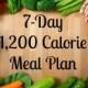 A 7-Day, 1200-Calorie Meal Plan