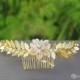 Gold Plated Leaf Hair Comb,Gold Laurel Hair Comb,Grecian Hair Comb,Greek Hair,Wedding Hair Comb,Bridal Hair Comb,Gold Leaf Comb, Laurel