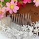 Bridesmaid Hair Comb,Wedding Hair Comb,Bridal Hair Comb,Flower Hair Comb,Butterfly Hair piece,Swarovski Crystal Comb,Wedding Accessory-10373