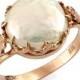 Rose Gold Engagement Ring,  Avant-Garde Victorian Pearl Ring, 18K Rose Gold Ring, Prong Set Pearl Ring, Rose Engagement Ring, Antique, Pearl