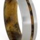 Sindora Wood Ring, Ring Armor Waterproofing Included, Titanium Wedding Band