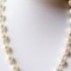 SALE Swarovski Pearl Bridal Necklace, Cream Swarovski Crystal Pearl, Ribbon, Wedding Jewelry Jewellery Gold Two Cheeky Monkeys