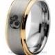 Super Mario Yoshi Tungsten Wedding Band Ring Mens Womens Beveled Yellow Gold Yoshi Egg Anniversary Engagement ALL Sizes Available