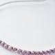 purple pearl headband - lilac purple nugget pearl silver alice band for wedding bridesmaid or flowergirl