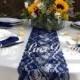 NAVY Lace Table Runner, 21ft to 28ft  long x 7" wide/Nautical, Rustic Decor/Navy Wedding Decor/Navy weddings/FREE RUNNER/etsy finds