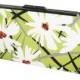 Modern Clutch - Green White Contemporary Floral - Ready to Ship