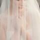 Wedding Veil, Gray Drop Veil Elbow Length, Bridal Veil, Circle Veil, Grey - Style 1215