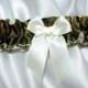 Camouflage Toss Garter - Wedding Garter - SINGLE - Available in White or Ivory