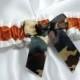 Orange and White Satin Single Wedding Garter w/ Camouflage Hand Tied Bow
