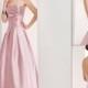 Stunning Simple Wedding Dresses A-line Garden Spring Cheap 2015 Strapless Bow Pink Lace Up Back Sweep-length Satin Bridal Ball Gowns Color Online with $121.94/Piece on Hjklp88's Store 