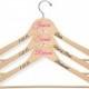 4 Personalized Wooden Wedding Hangers/Bridesmaid Hangers - Choice of Font & Color