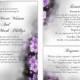 DIY Wedding Invitation Template Set Editable Word File Instant Download Printable Invitation Purple Wedding Invitation flower invitation