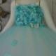 Aqua Flowergirl Dress,Girls Capri Blue Special Occasion Dress,Toddler Blue Dress, Infant Aqua Blue Dress,Girls Beach Dress, Ivory Aqua Dress
