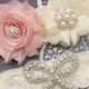 Wedding Garter Bridal Garter Peach Pink Garter Set Lace Garter Set Ribbon Bow Rhinestone Crystal Pearl Garter Princess GR177LX