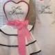 Mr. and Mrs. Custom Bridal Aprons, Accented In Sweet Pink...Perfect Bridal Shower Gift