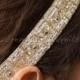 Art Deco, Light Gold and Crystal Rhinestone Headband, Bridal Headband - Bailey