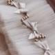 Vintage garter "Ribbons", Vintage Wedding Garter,  Ivory Lace Garter Set, garter wedding, vintage, perls