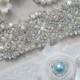 SALE-HANNAH Style A- Bridal Garter, Wedding Garter Set, White Lace Garter, Glass Crystal Garter, Something Blue