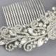 2015 New Design Flower Rhinestone Bridal Hair Comb Clip Pin Pieces Wedding Austrian Crystal Flora Accessories Jewelry Bride Headpiece