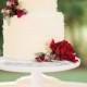 Wedding Cake With Garnet Flowers