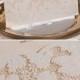 Graceful White Floral Pearl Laser Cut Wedding Invitations EWWS018