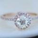 Jasmine yellow sapphire ring 1ct unheated sapphire halo diamond ring 14k rose gold engagement ring
