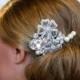 Handmade bridal hair comb. Vintage style crystal pearl wedding head piece. Bridal crystals and pearls comb. Vintage wedding accessory.