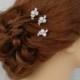Bridal Hair pins, Rose Gold Wedding Hair clip, Gold, Vintage style hairpins, Swarovski crystal hair comb, Rhinestone, Piper Hair Pins