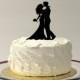 Silhouette Wedding Cake Topper Hair Down Style Cake Topper Bride and Groom Silhouette Wedding Cake Topper Bride and Groom Cake Topper