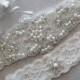 CLAIRE Style A-Wedding Garter - Bridal Garter - Pearl and Crystal Rhinestone Garter - Ivory Garter