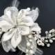 Beaded Bridal headpiece, Flower hair comb, Bridal hair clip, Wedding headpiece, Bridal hair comb, Flower hair clip, Hair accessory