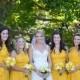 Golden Yellow Bridesmaids Convertible Wrap Twist Knee Length Dress...Bridesmaids, Wedding, Honeymoon, Beach, Cocktail Party, Prom