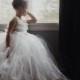 PRE-ORDER Queen Anne's Lace White Tulle Flower Girl Dress